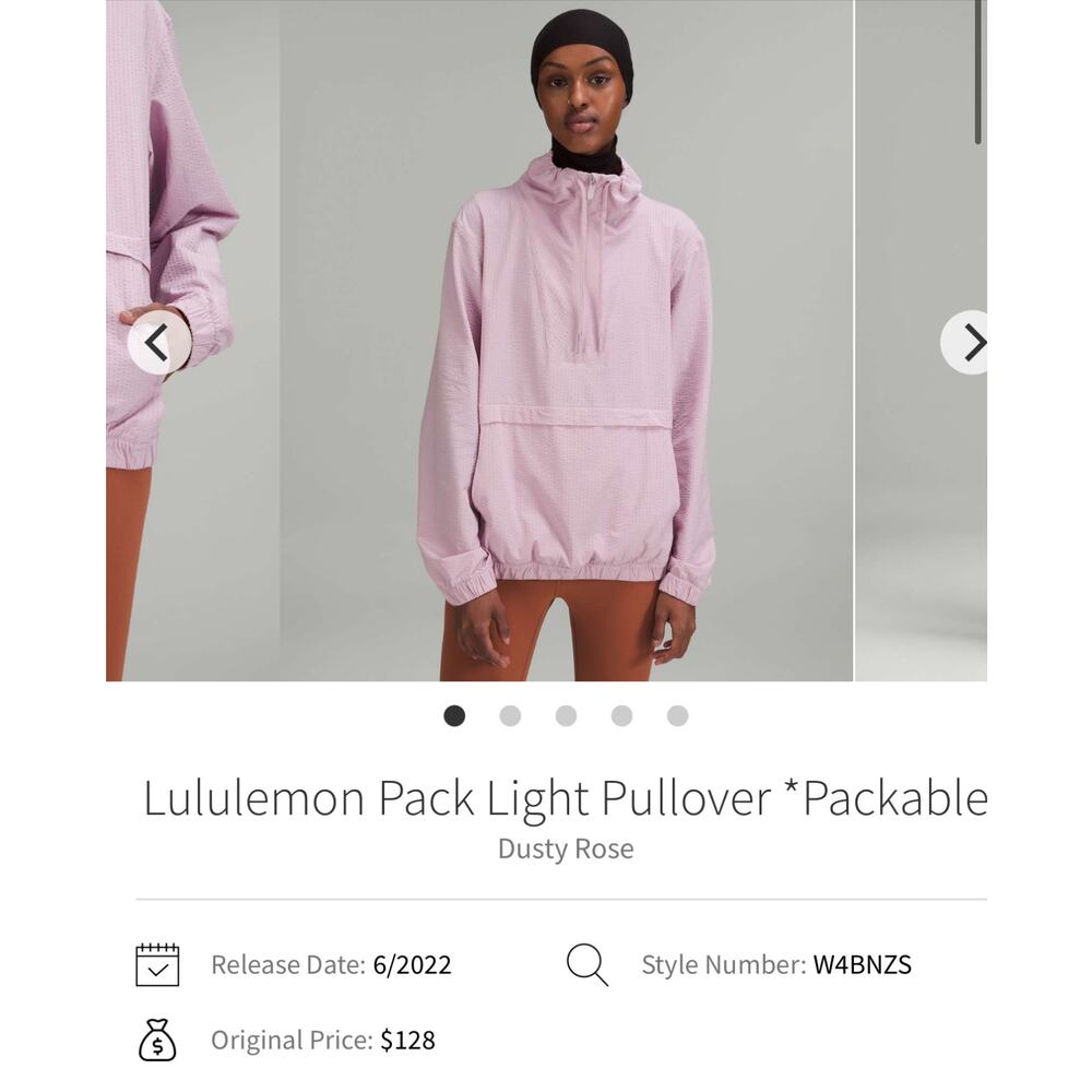 Lululemon Pack Light Packable Pullover Dusty Rose - image 4